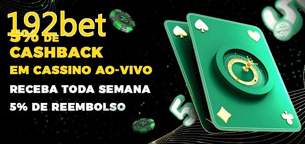 Promoções do cassino ao Vivo 192bet